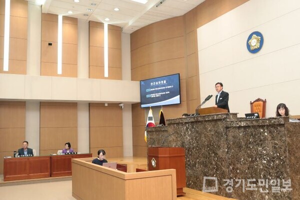 이천시의회 제238회 임시회가 개회되고 있다.