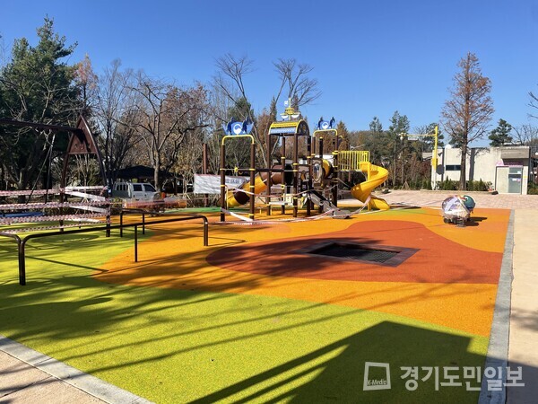 전원1단지 공원(성곡동 소재) 어린이 놀이공간. 